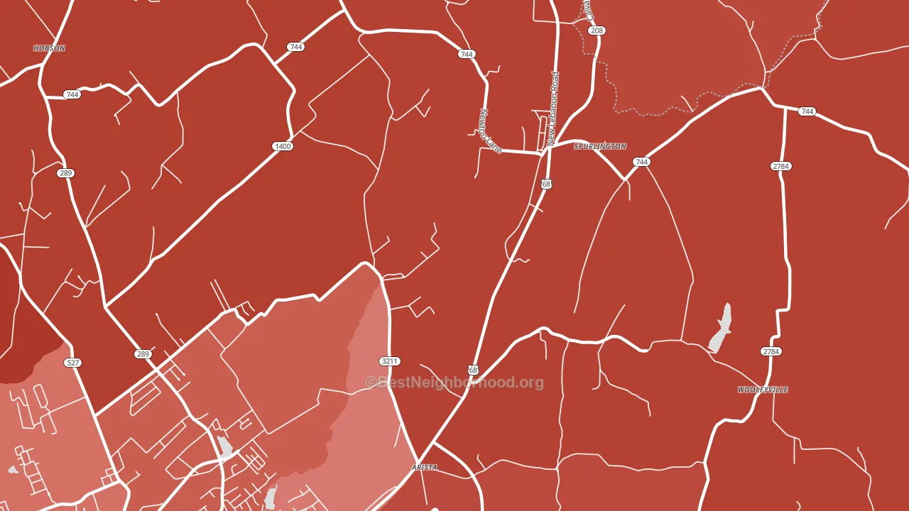 Spurlington, KY block-group political-lean map