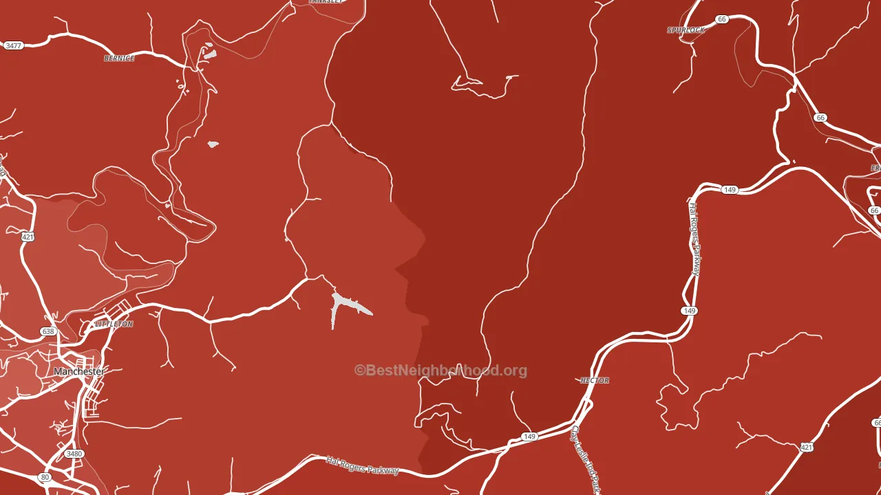 Spurlock, KY block-group political-lean map