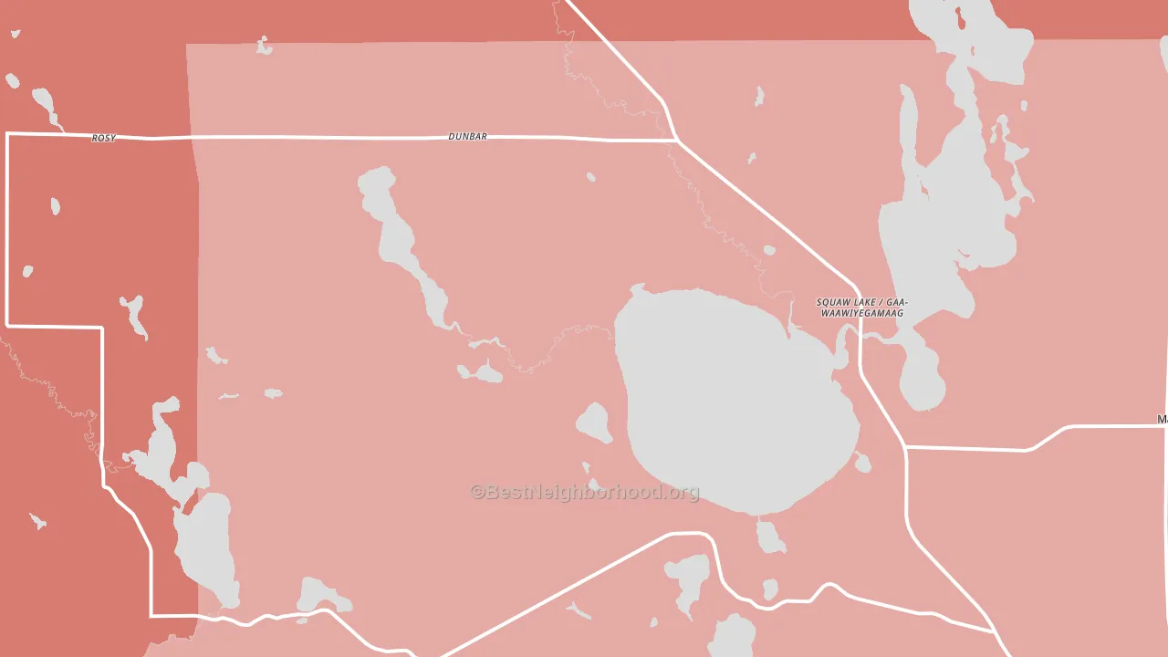 Squaw Lake, MN block-group political-lean map
