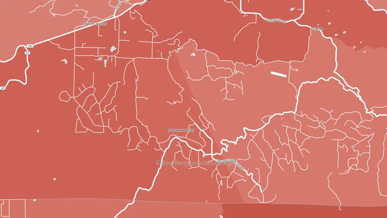 Squaw Valley, CA block-group political-lean map