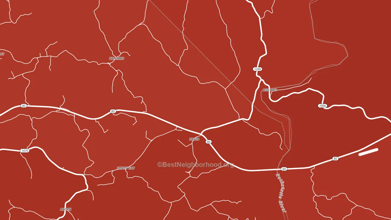 Squib, KY block-group political-lean map