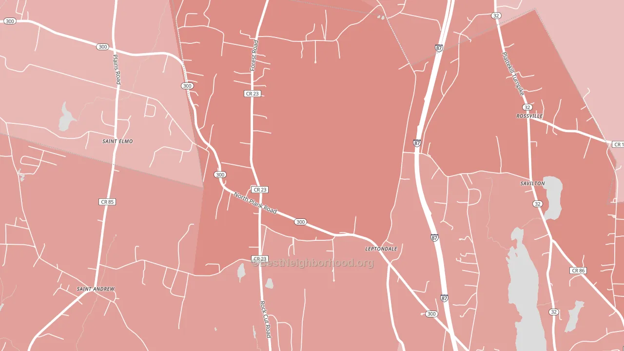 St. Andrew, NY block-group political-lean map