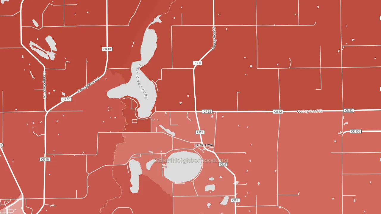 St. Anna, MN block-group political-lean map