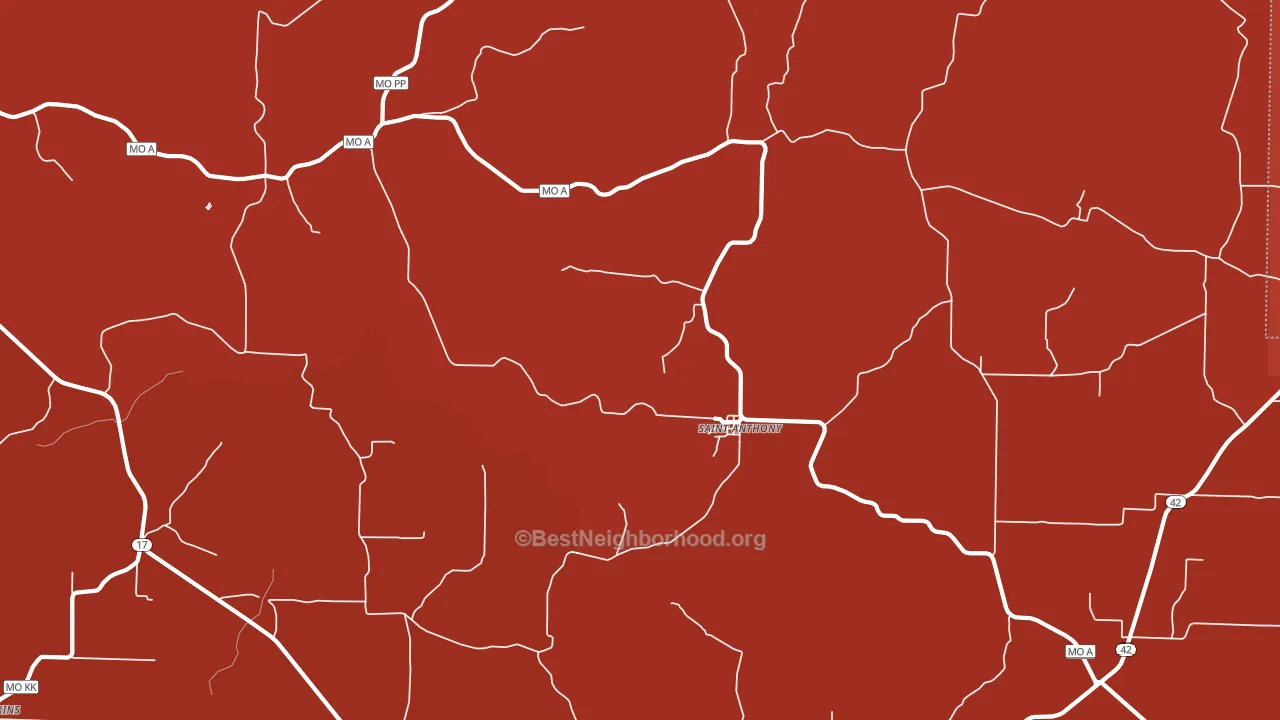 St. Anthony, MO block-group political-lean map