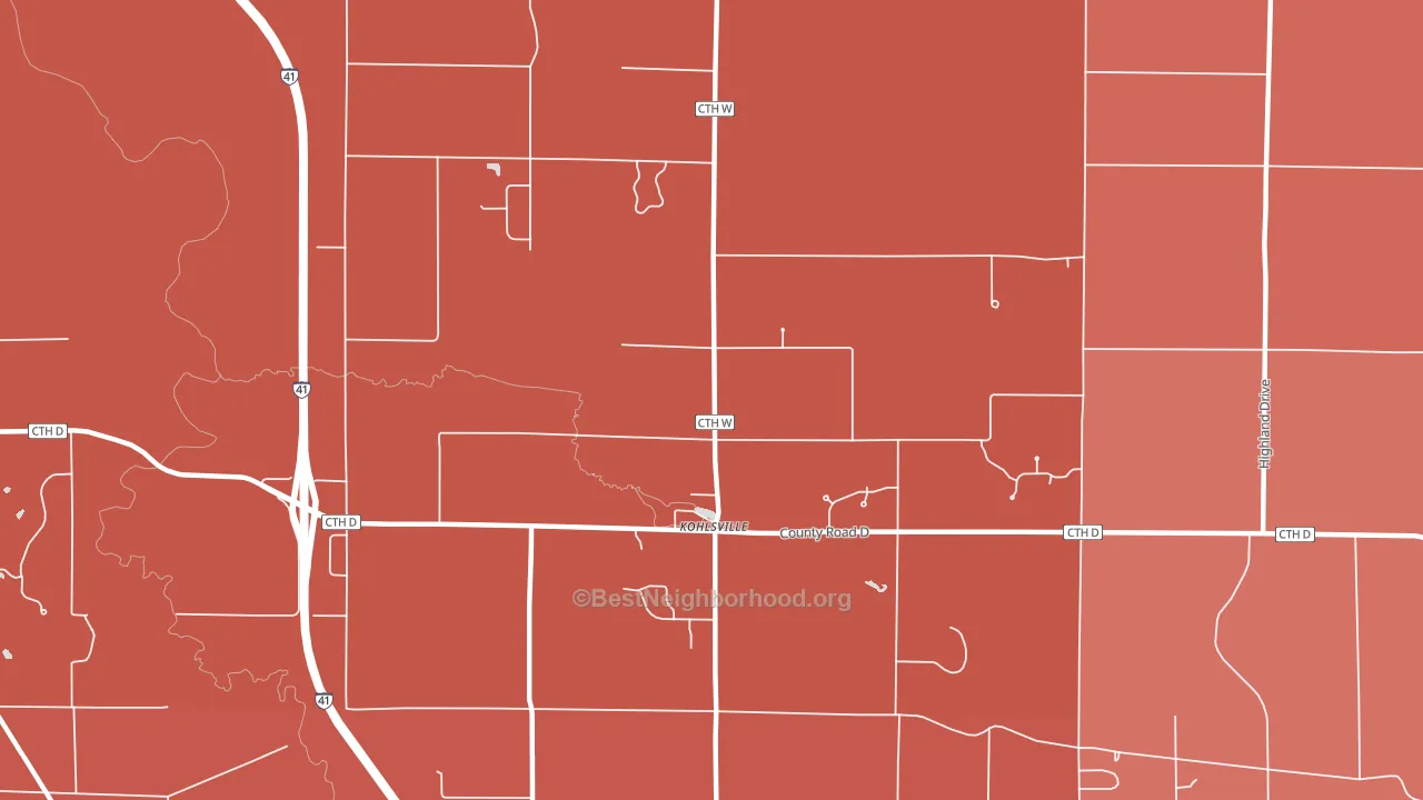St. Anthony, WI block-group political-lean map