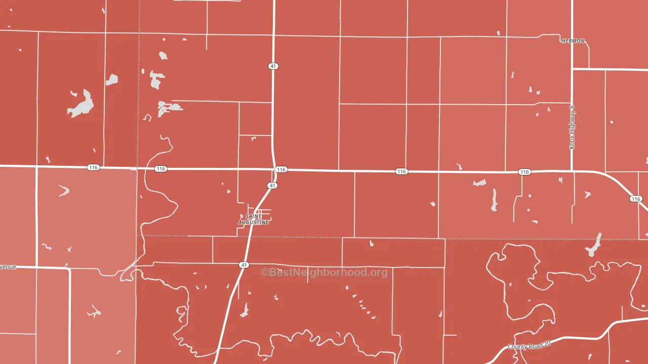 St. Augustine, IL block-group political-lean map