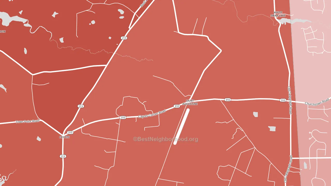 St. Augustine, MD block-group political-lean map