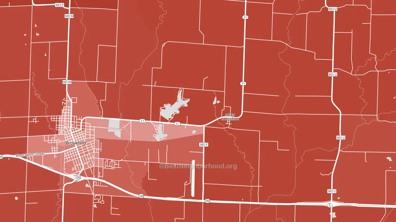 St. Catharine, MO block-group political-lean map