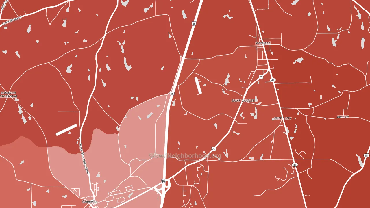 St. Charles, GA block-group political-lean map