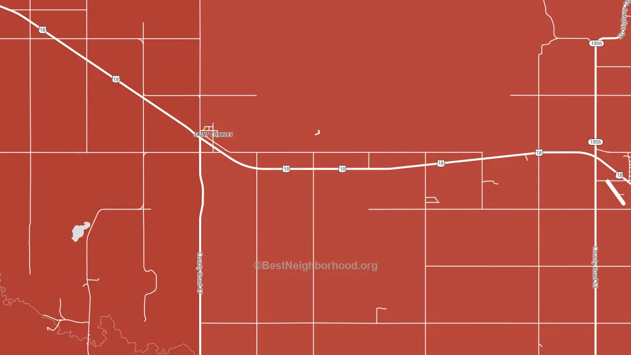 St. Charles, SD block-group political-lean map