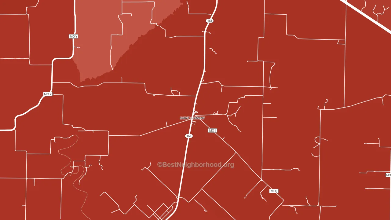 St. Clement, MO block-group political-lean map