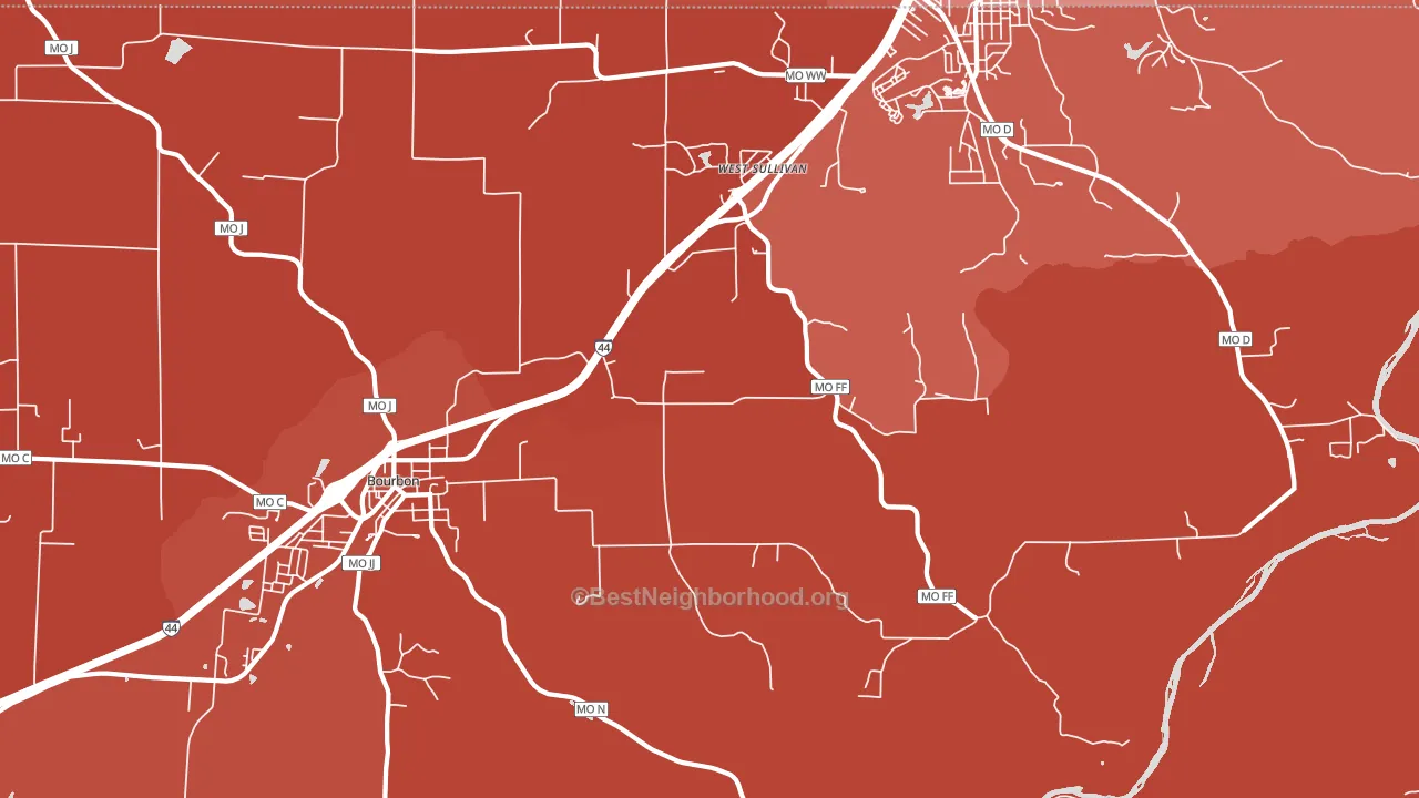 St. Cloud, MO block-group political-lean map