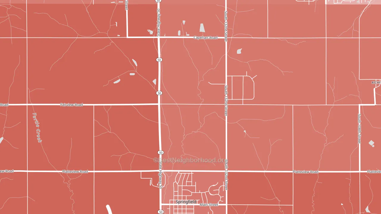 St. Columbans, NE block-group political-lean map