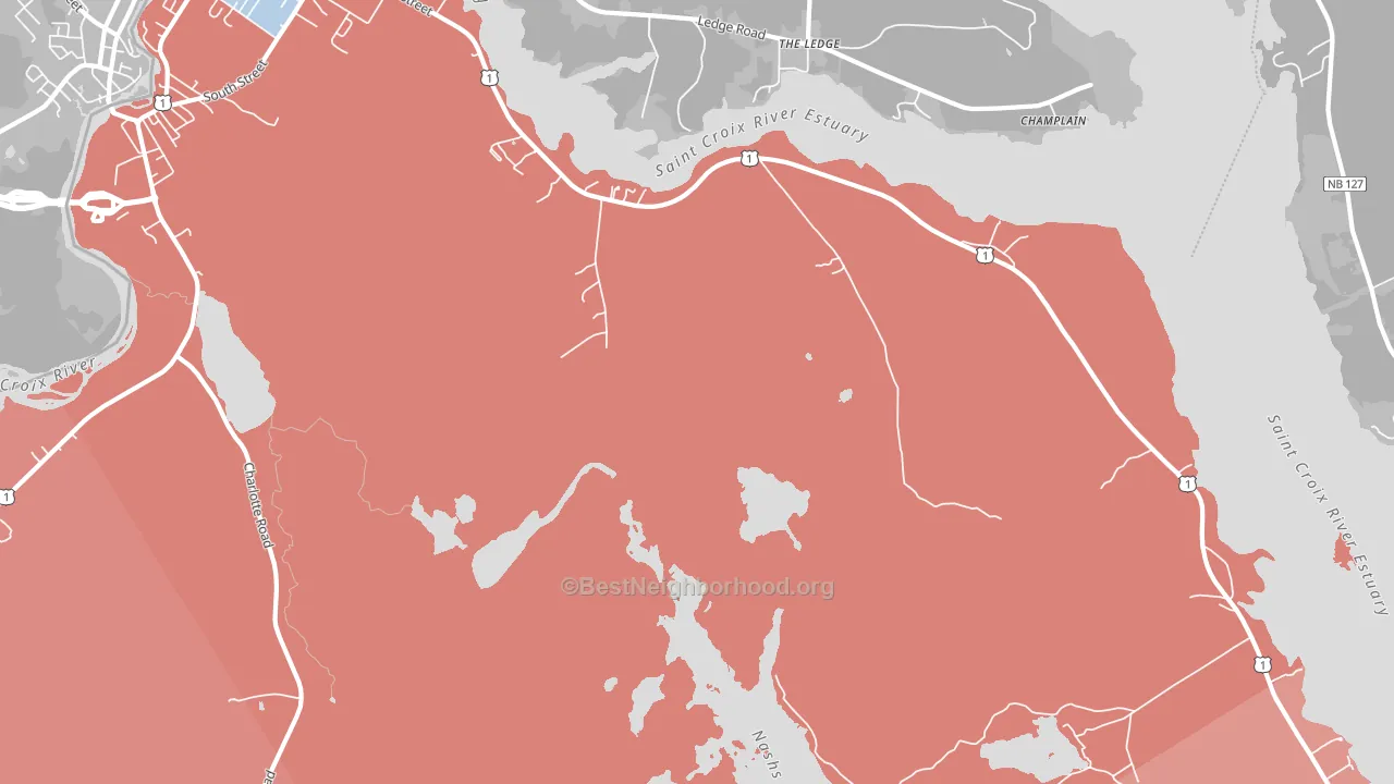 St. Croix Junction, ME block-group political-lean map