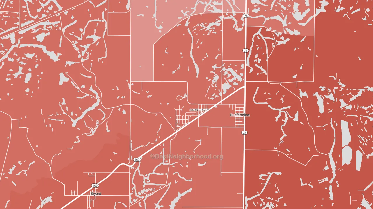 St. David, IL block-group political-lean map