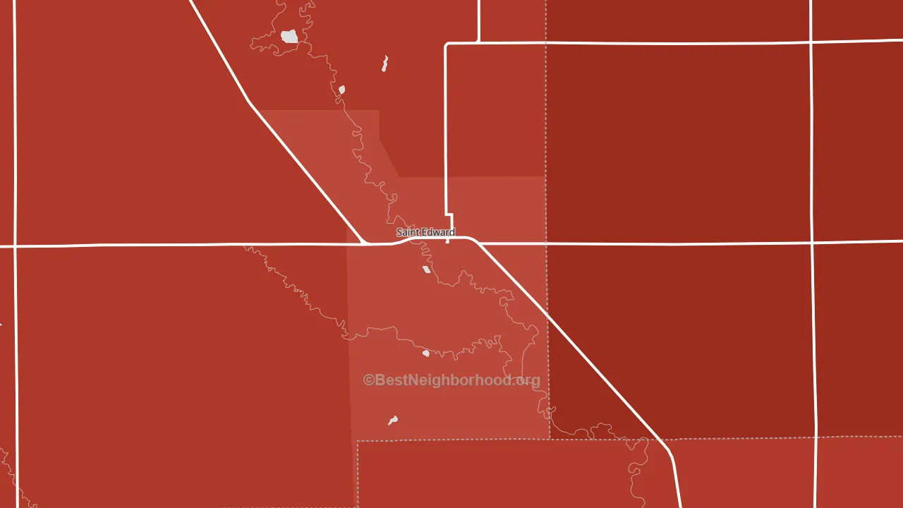 St. Edward, NE block-group political-lean map