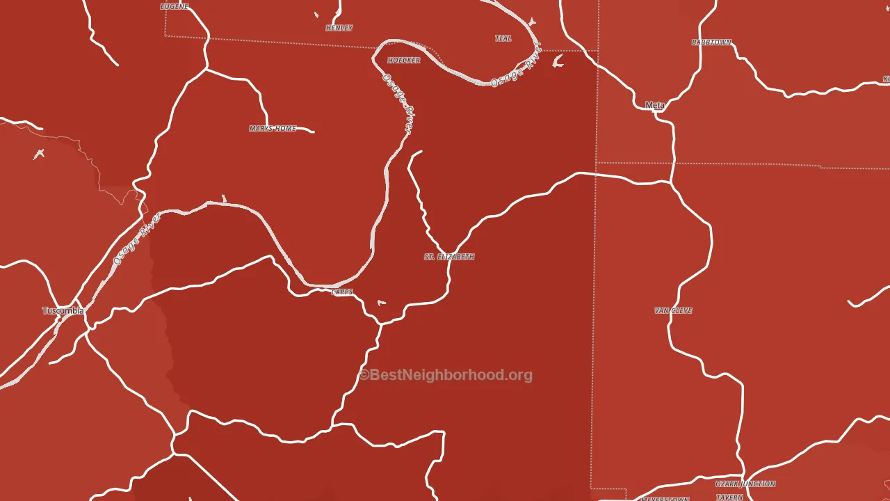 St. Elizabeth, MO block-group political-lean map