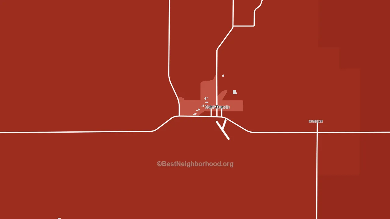 St. Francis, KS block-group political-lean map