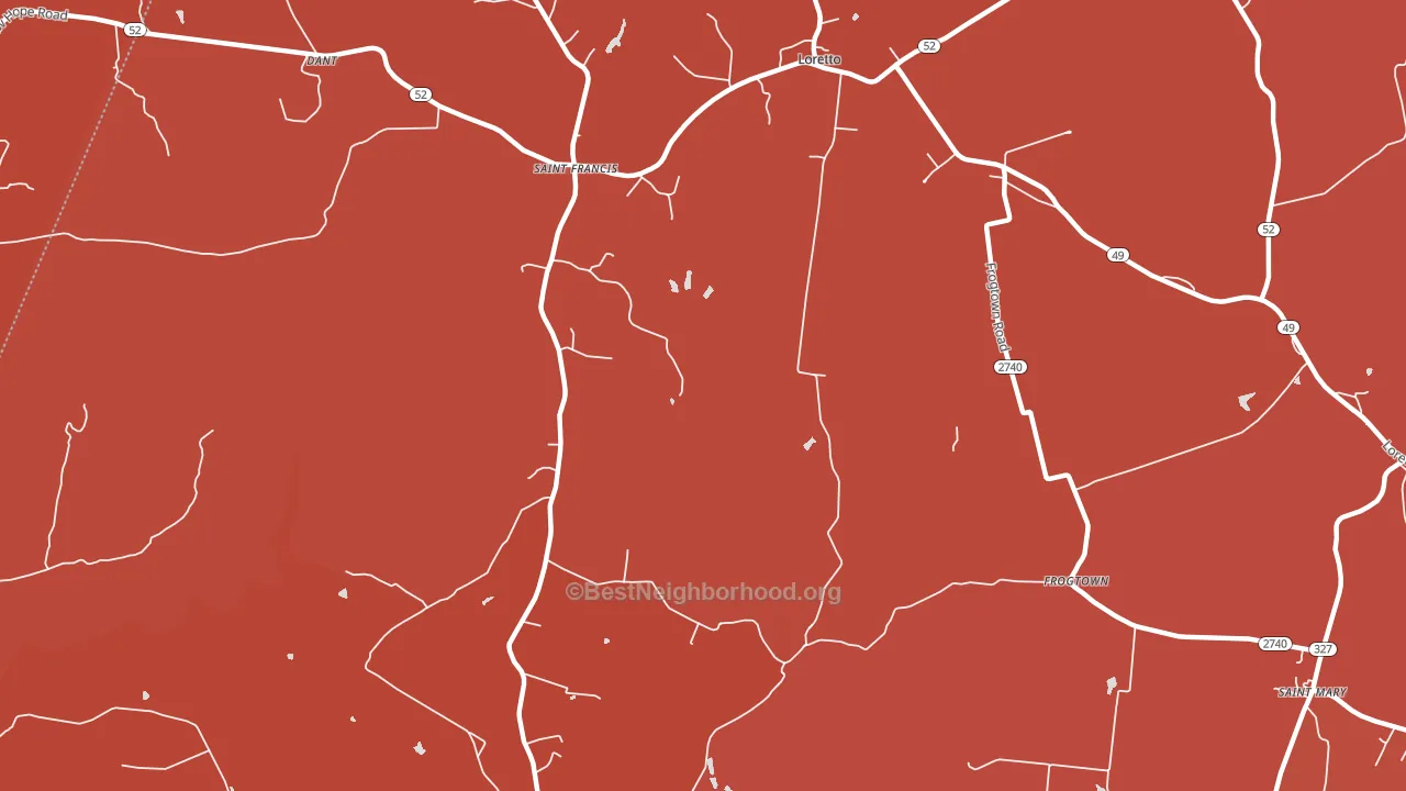 St. Francis, KY block-group political-lean map