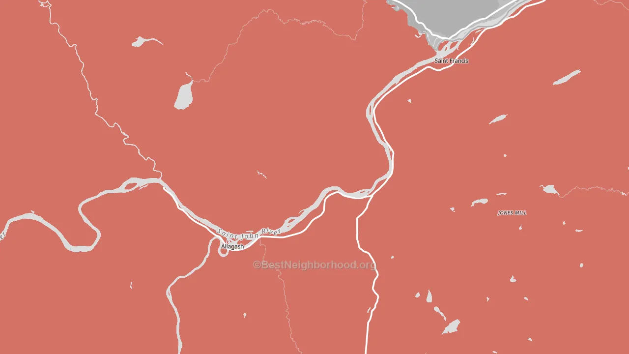 St. Francis, ME block-group political-lean map