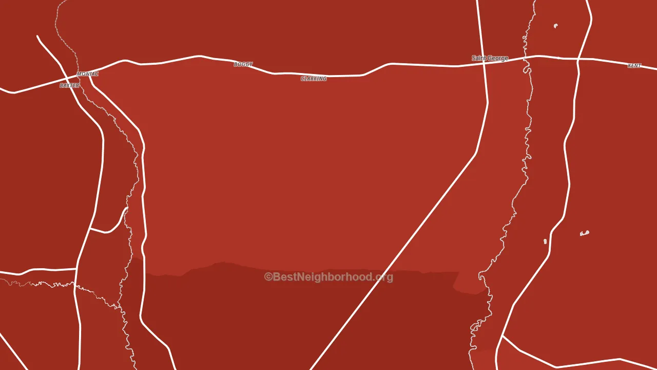 St. George, GA block-group political-lean map