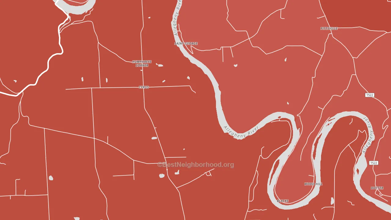 St. George, PA block-group political-lean map