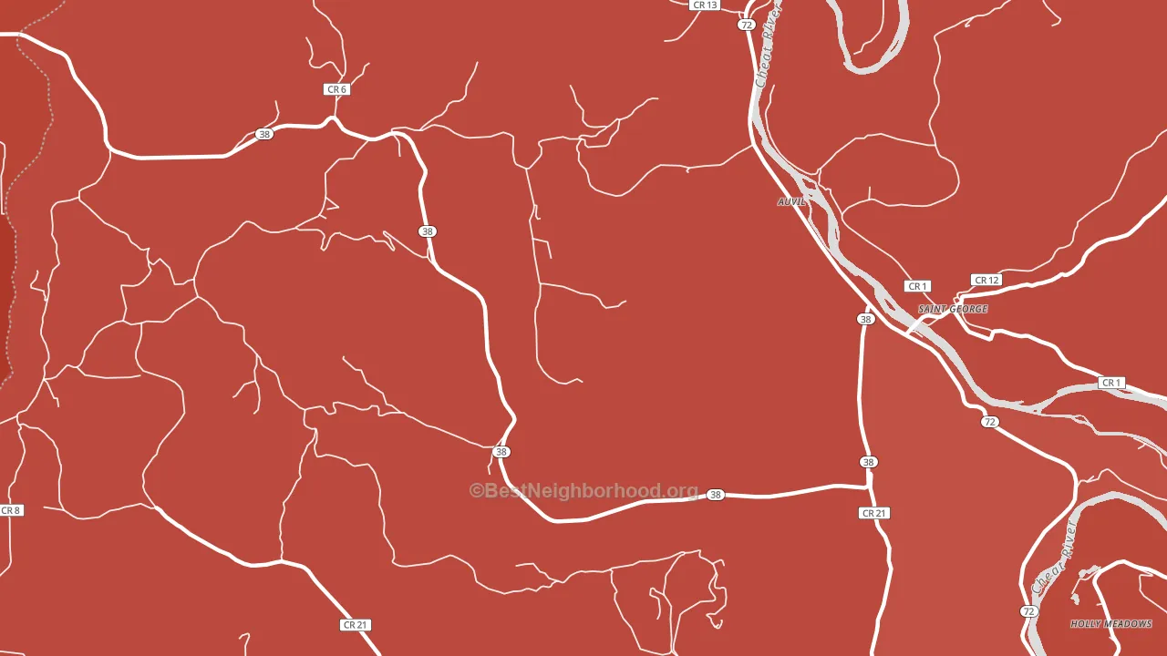 St. George, WV block-group political-lean map