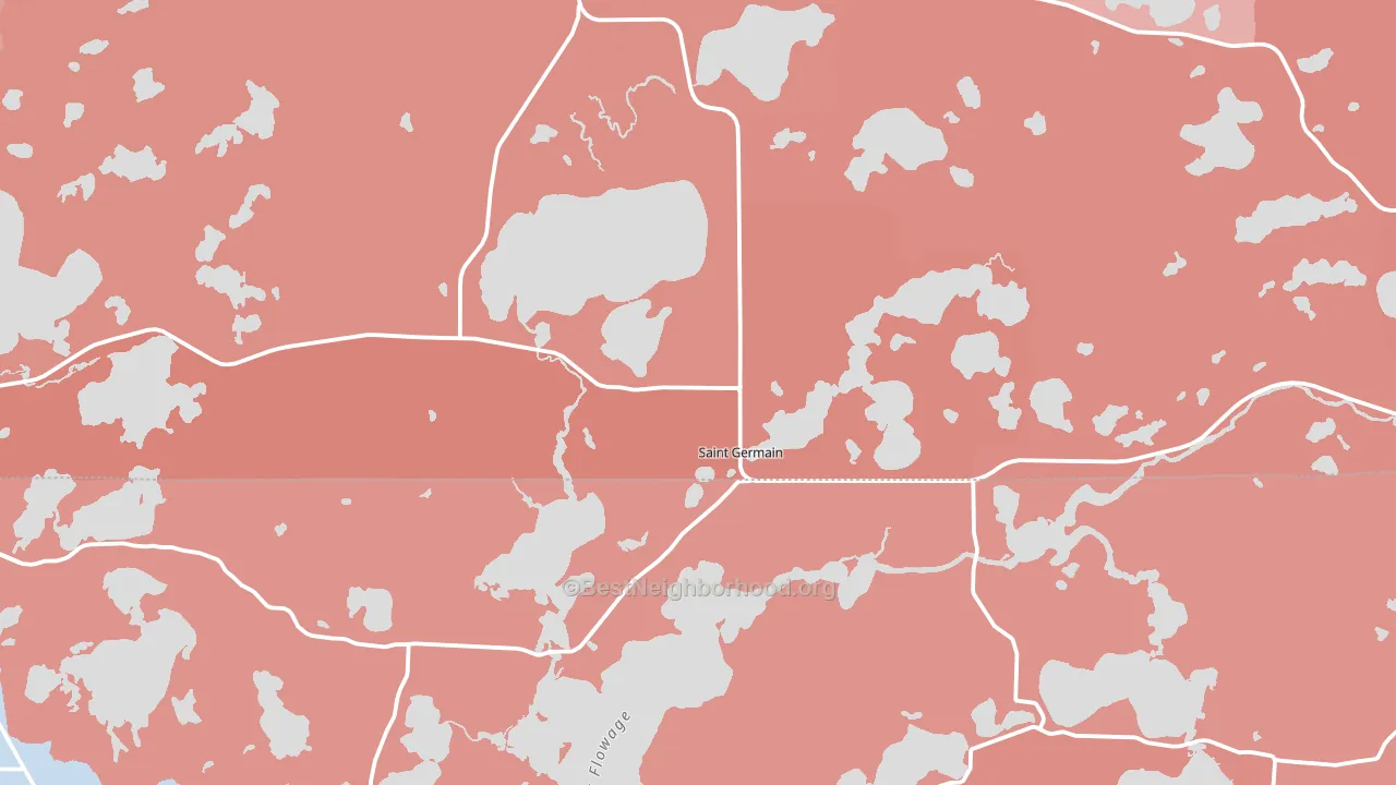 St. Germain, WI block-group political-lean map