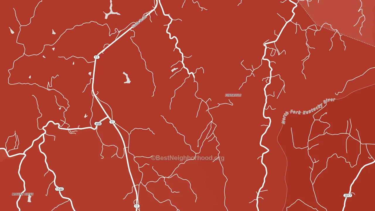 St. Helens, KY block-group political-lean map