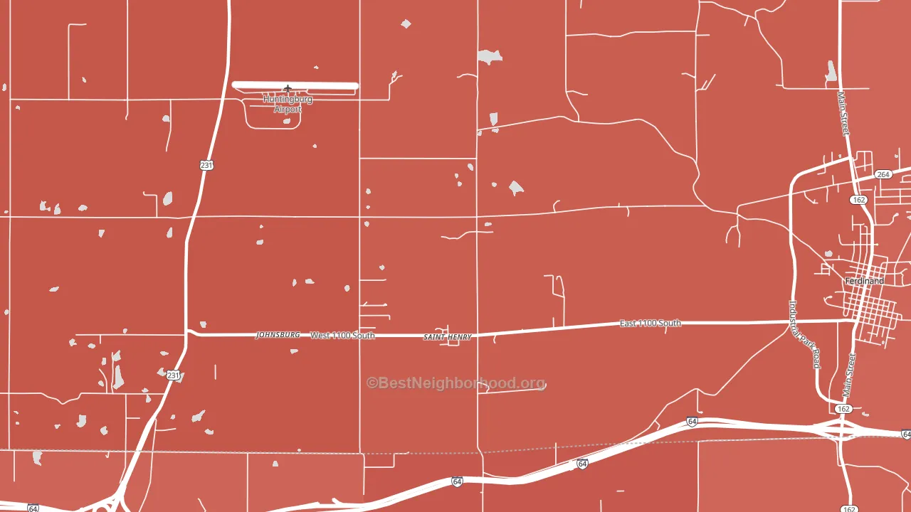 St. Henry, IN block-group political-lean map