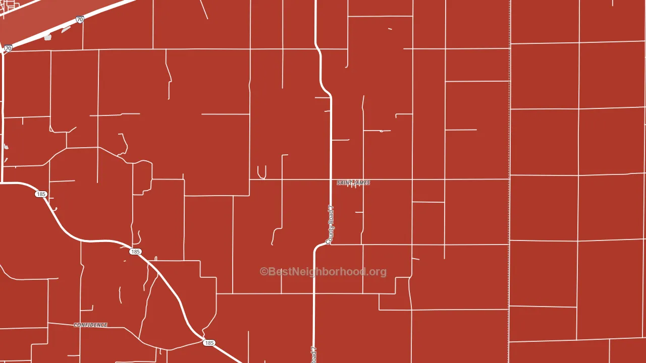 St. James, IL block-group political-lean map