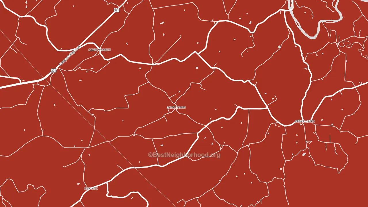 St. James, TN block-group political-lean map
