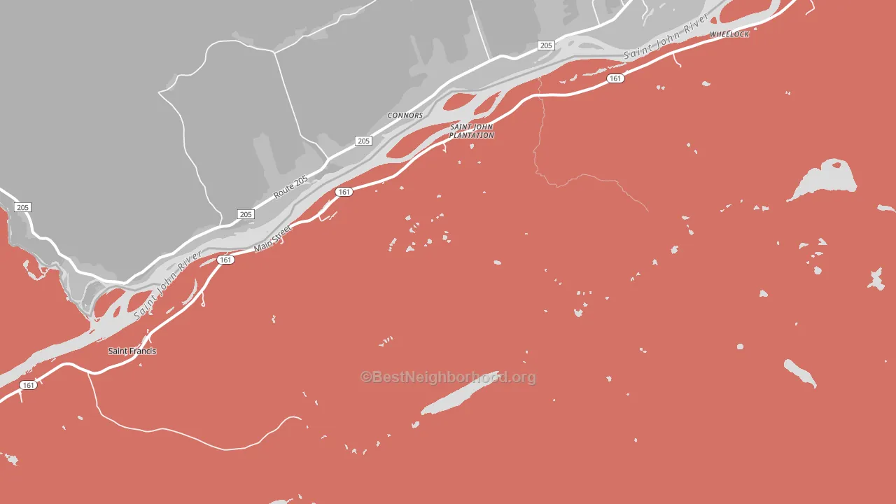 St. John, ME block-group political-lean map