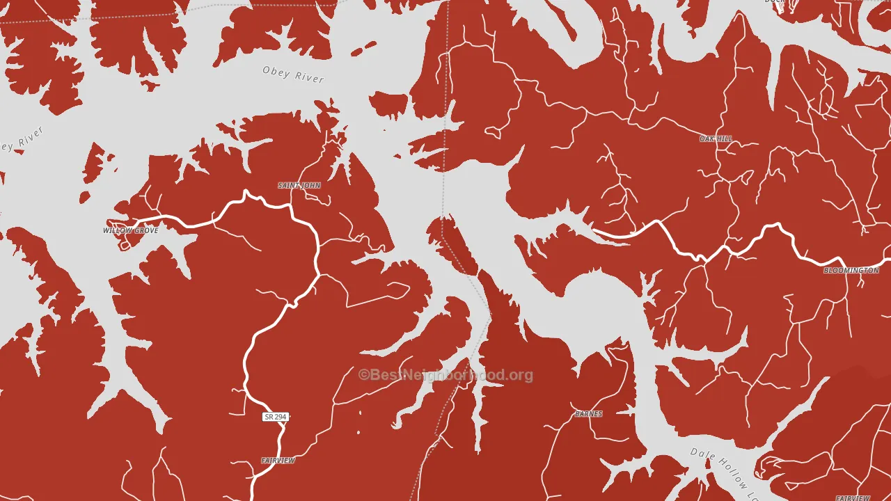 St. John, TN block-group political-lean map