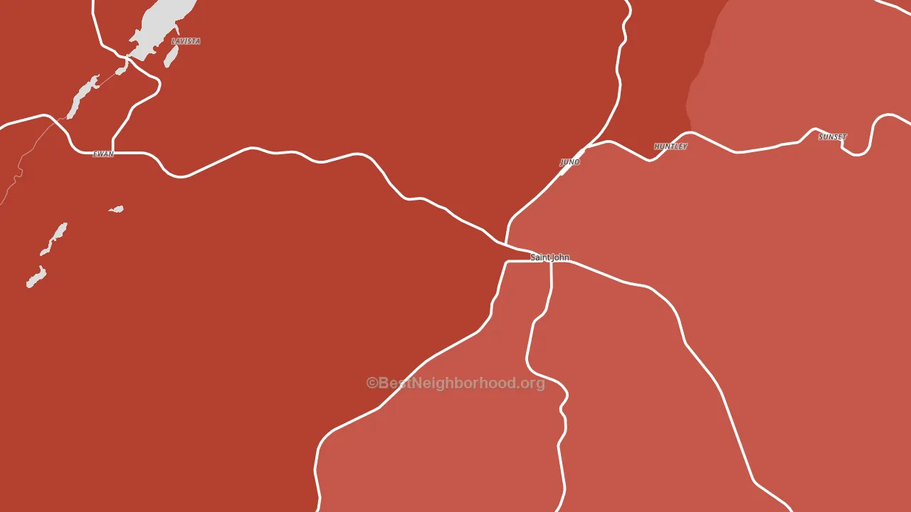 St. John, WA block-group political-lean map