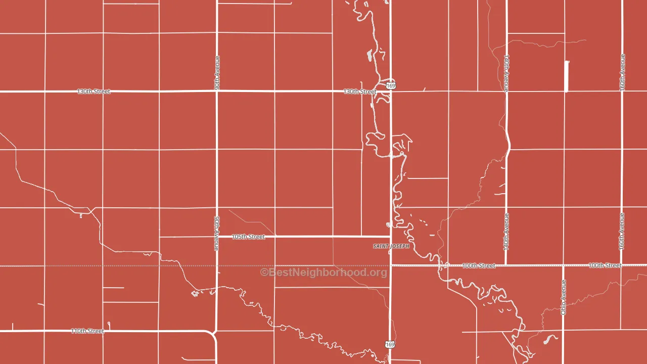 St. Joseph, IA block-group political-lean map