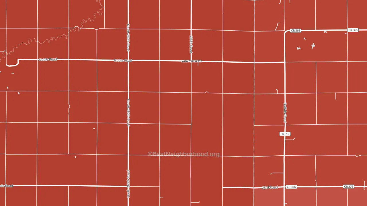 St. Joseph, KS block-group political-lean map