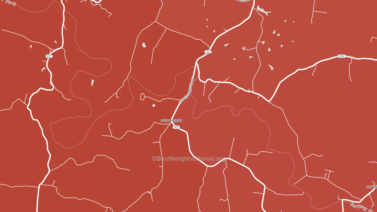 St. Joseph, KY block-group political-lean map