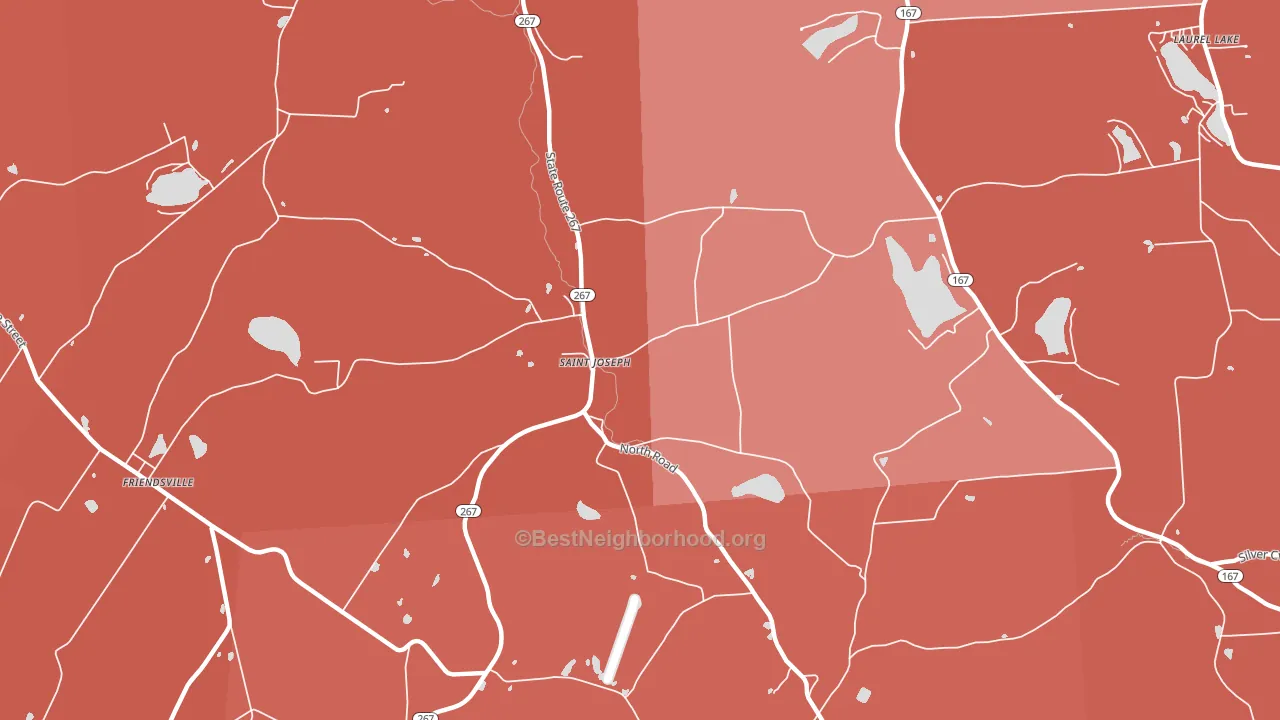 St. Joseph, PA block-group political-lean map