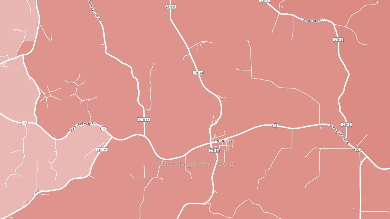 St. Joseph, WI block-group political-lean map
