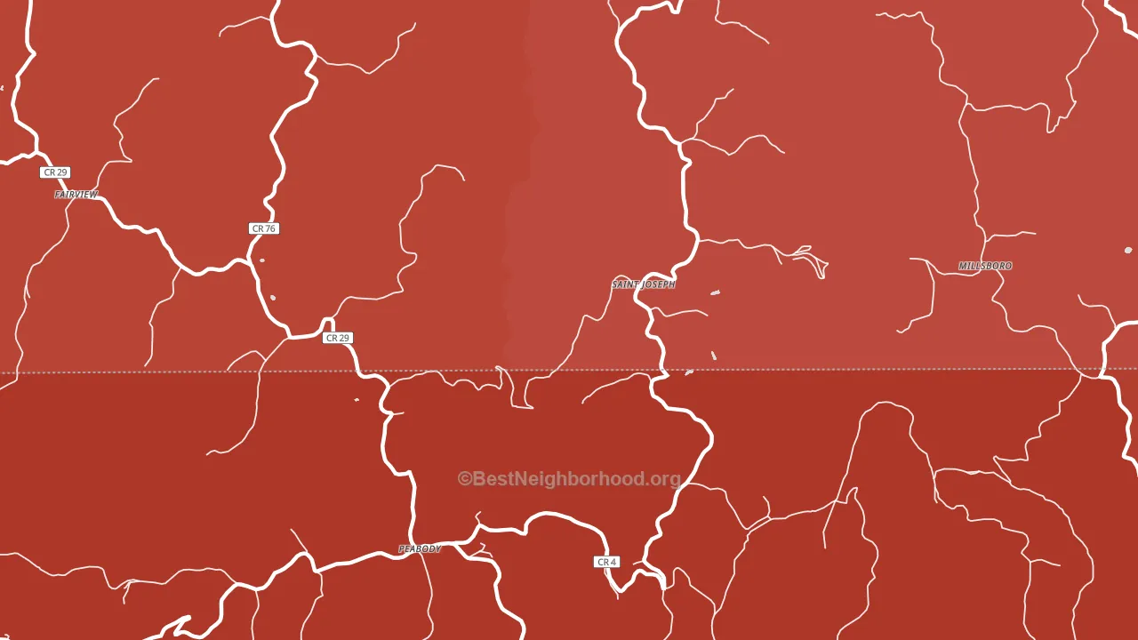 St. Joseph, WV block-group political-lean map