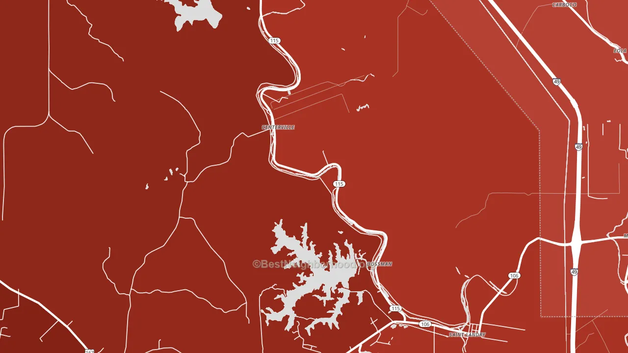 St. Landry, LA block-group political-lean map