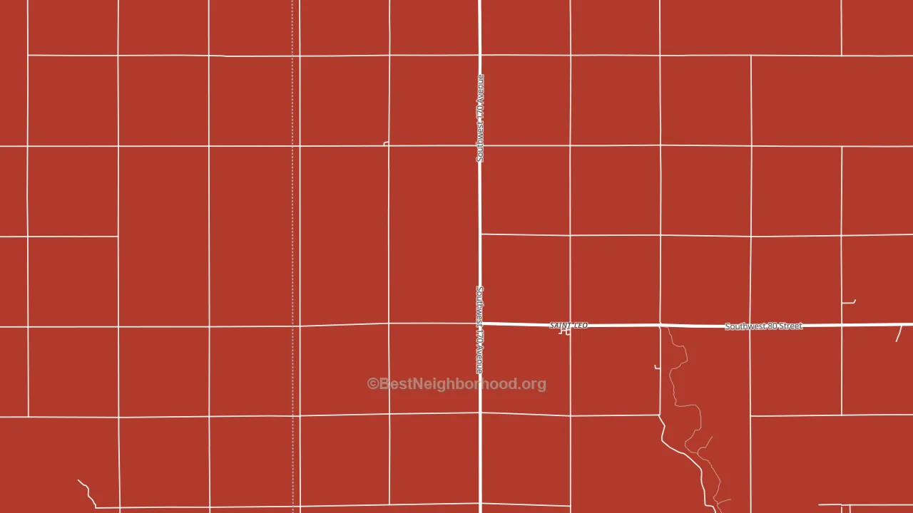 St. Leo, KS block-group political-lean map