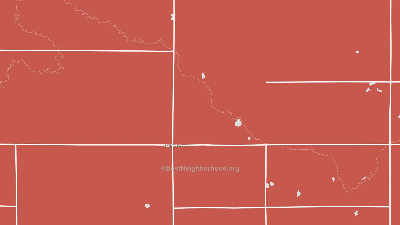 St. Leo, MN block-group political-lean map