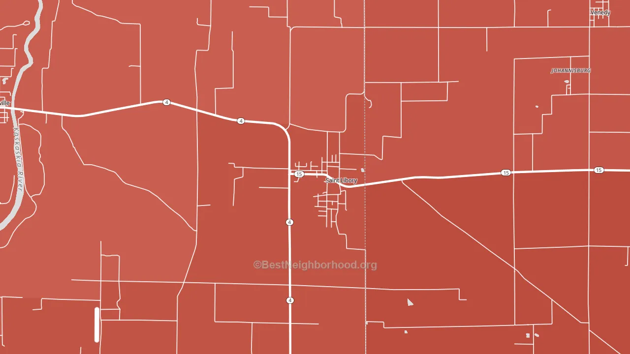 St. Libory, IL block-group political-lean map