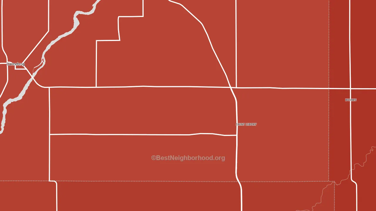 St. Libory, NE block-group political-lean map