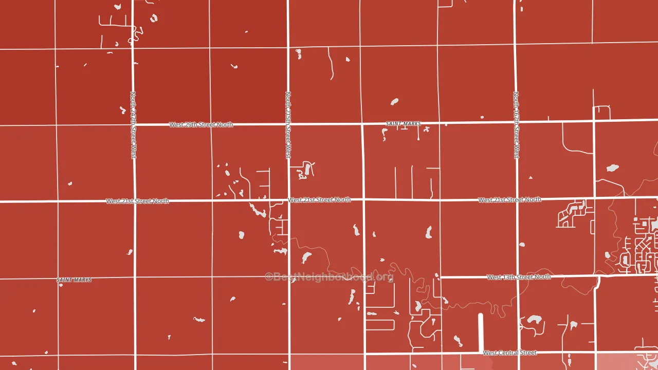St. Marks, KS block-group political-lean map