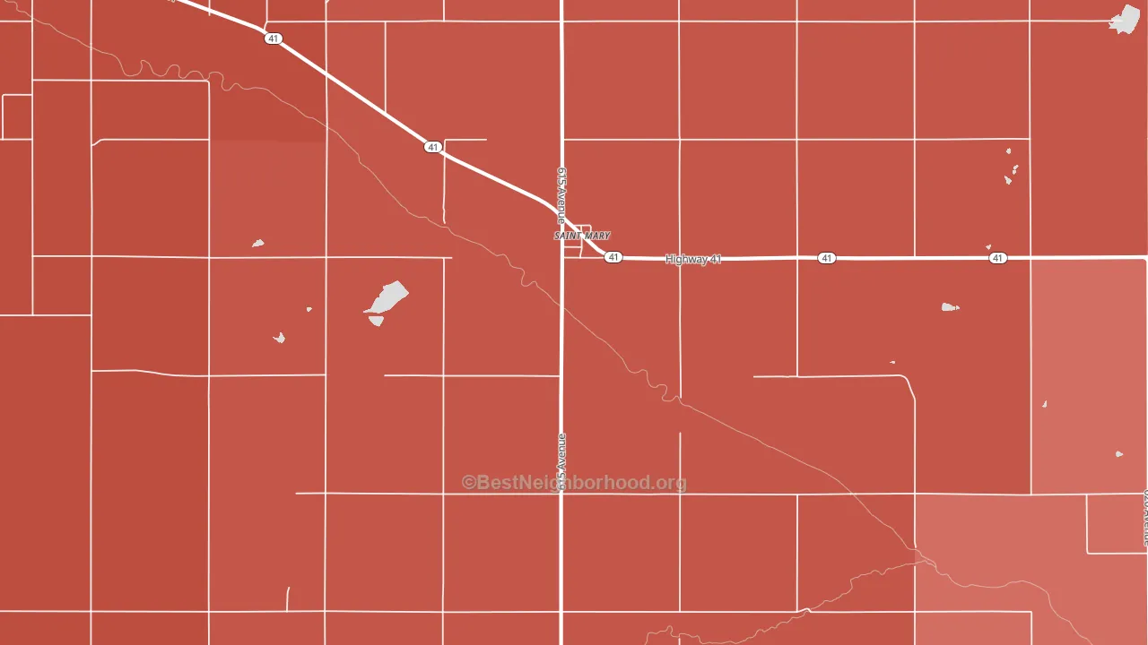 St. Mary, NE block-group political-lean map