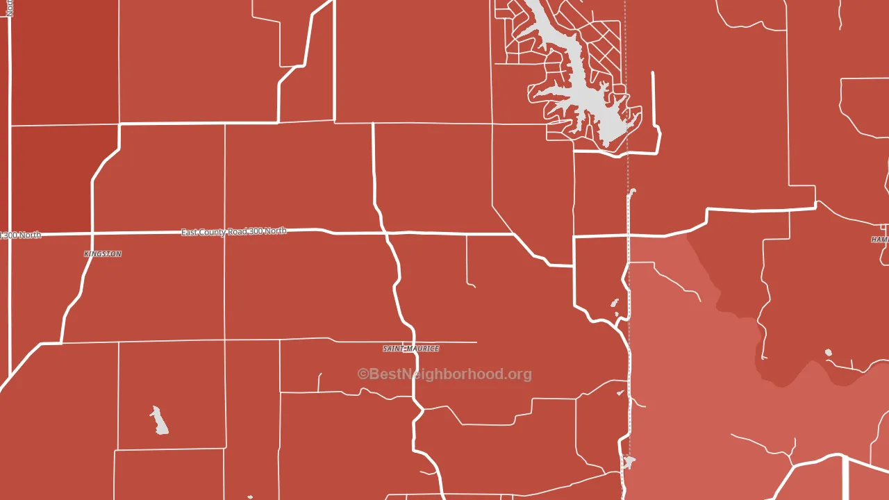 St. Maurice, IN block-group political-lean map