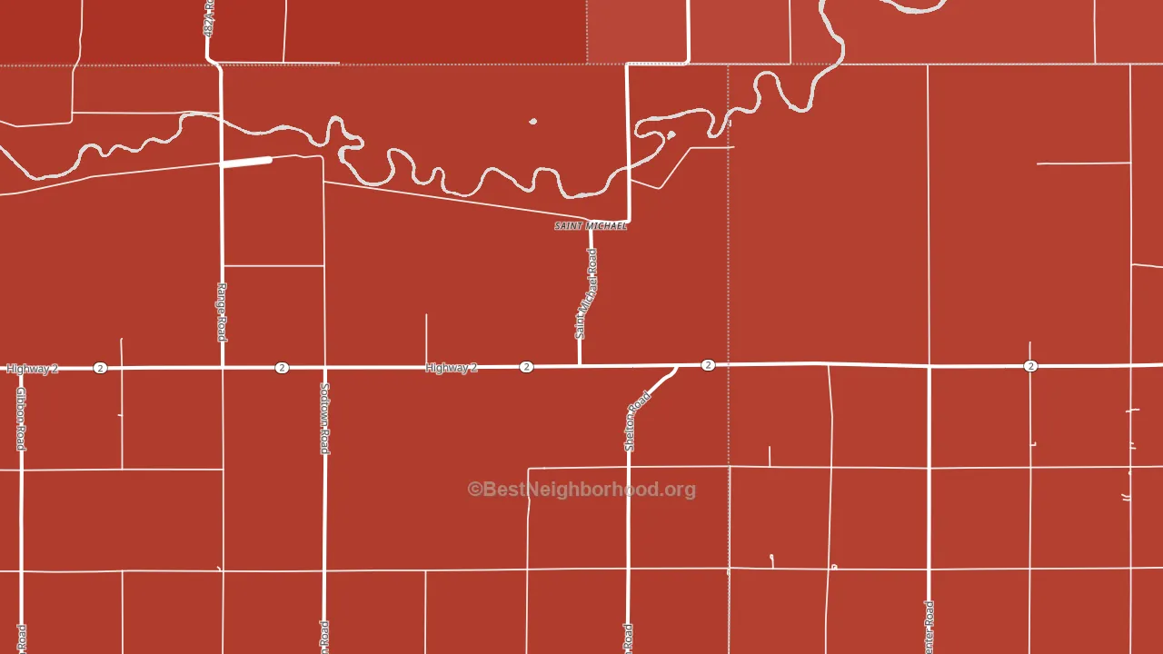St. Michael, NE block-group political-lean map